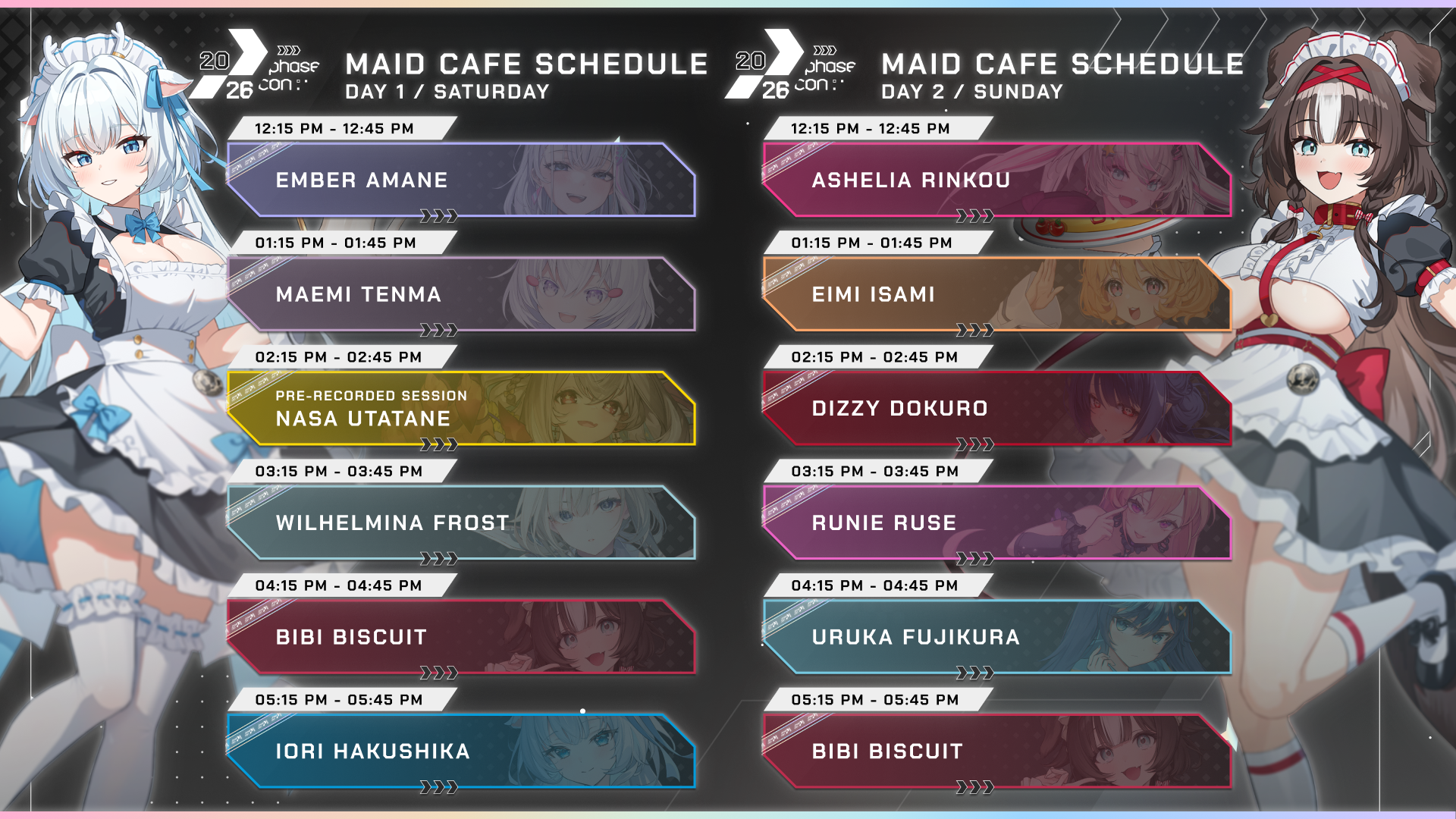 Maid Cafe Schedule